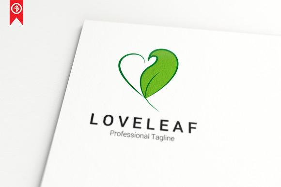 Love Leaf Logo Template in Logo Templates - product preview 3