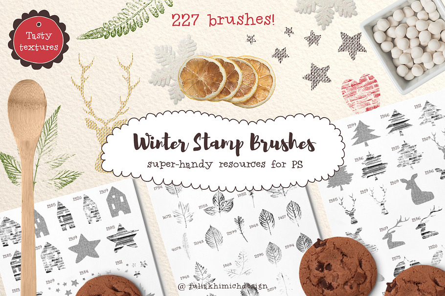 Winter Stamp Brushes for PS in Photoshop Brushes - product preview 8