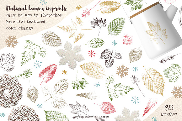 Winter Stamp Brushes for PS in Photoshop Brushes - product preview 1