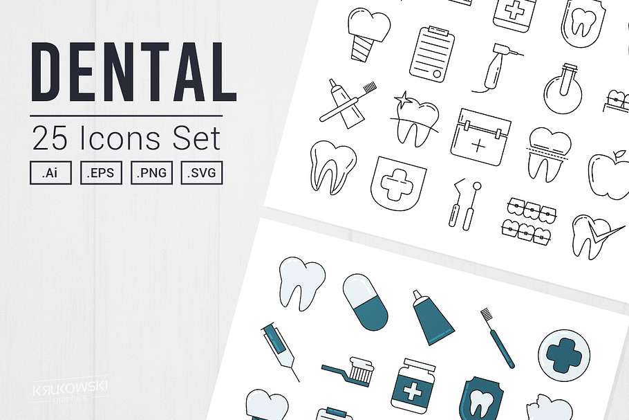 Dental UI Icons Set in UI Icons - product preview 8