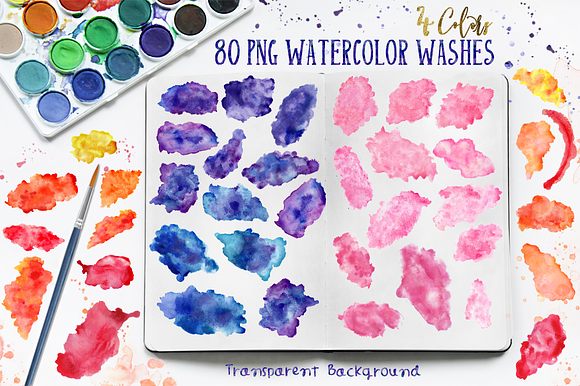 CHIC WATERCOLOR TEXTURES in Textures - product preview 2