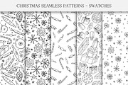 Handdrawn seamless Christmas pattern