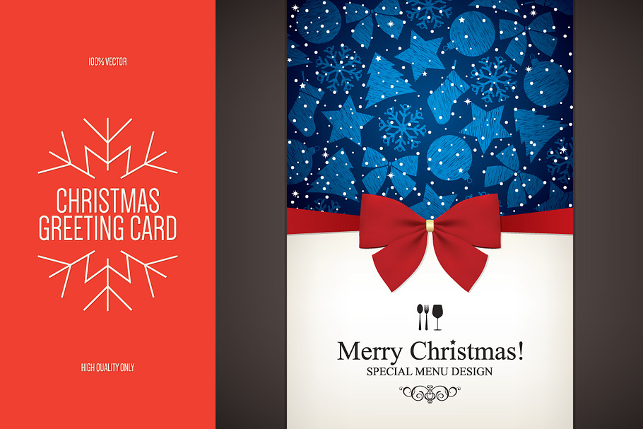 Christmas and New Year greeting card in Brochure Templates - product preview 8