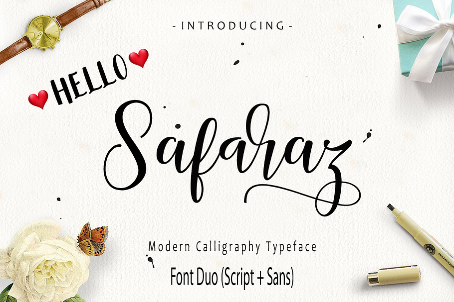Safaraz Script (Font Duo) in Script Fonts - product preview 8