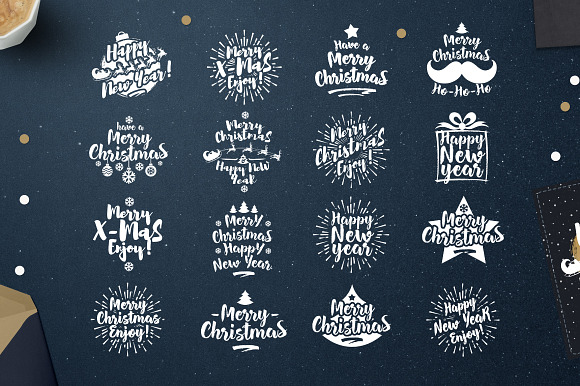 Christmas emblem set in Logo Templates - product preview 4