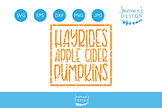 Hayrides Apple Cider Pumpkins SVG
