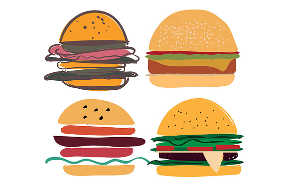 Burger Big Set in Illustrations - product preview 3