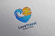 Travel and Tourism Logo, hotel,beach