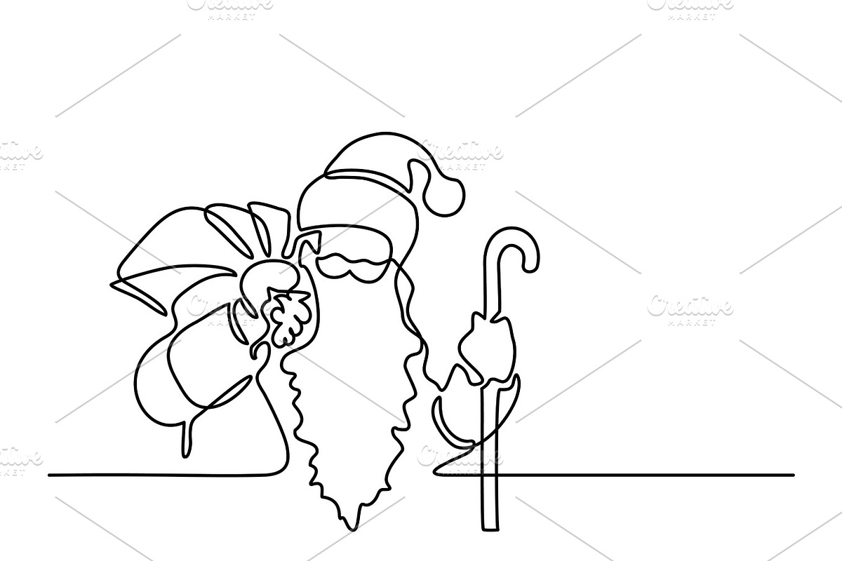 Santa Claus with gift bag in Illustrations - product preview 8