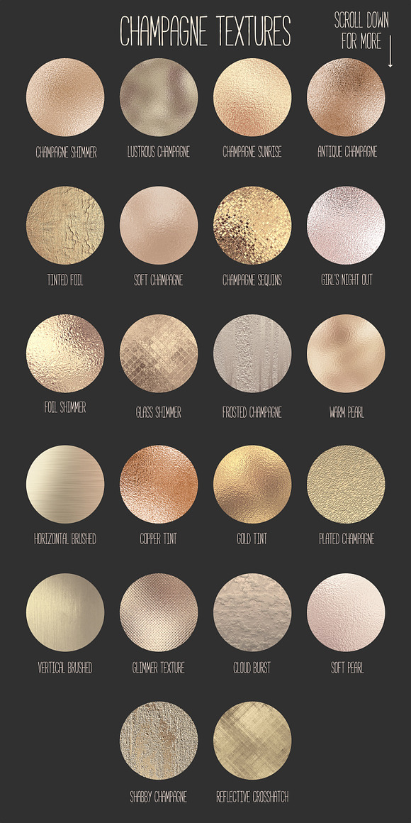 Rose gold and champagne textures in Textures - product preview 1