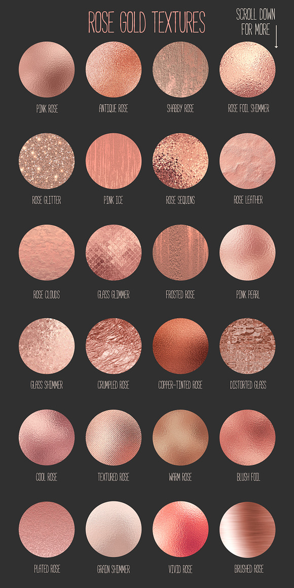 Rose gold and champagne textures in Textures - product preview 2