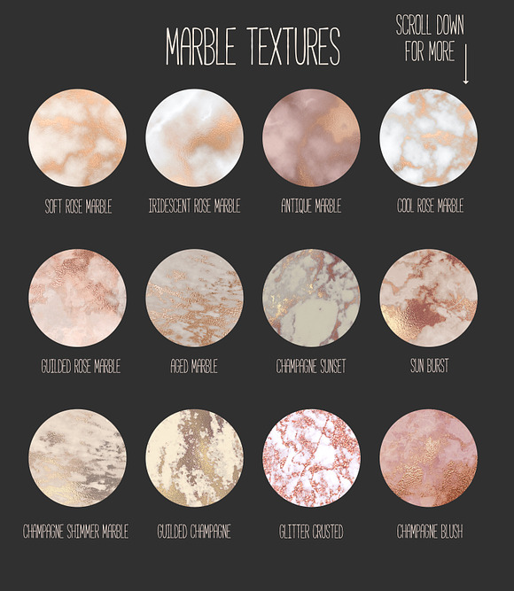 Rose gold and champagne textures in Textures - product preview 3