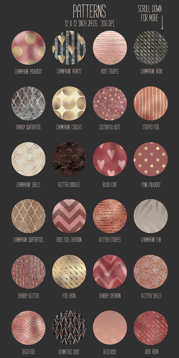 Rose gold and champagne textures in Textures - product preview 4