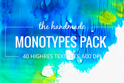 40 Watercolor Monotypes pack