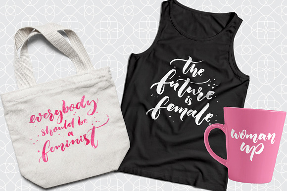 Hand lettering quotes about woman in Graphics - product preview 2