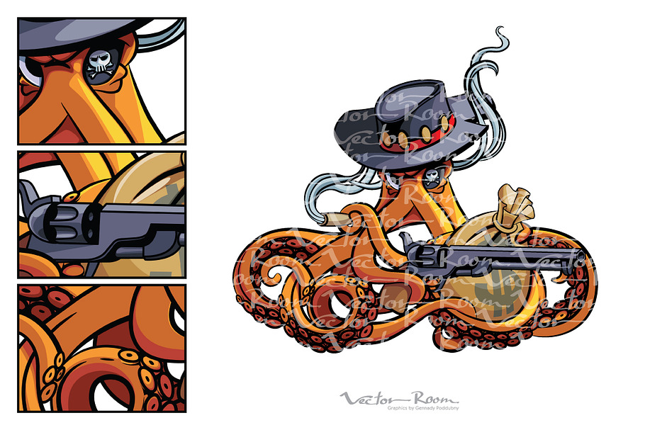 Octopus the Outlaw in Illustrations - product preview 8