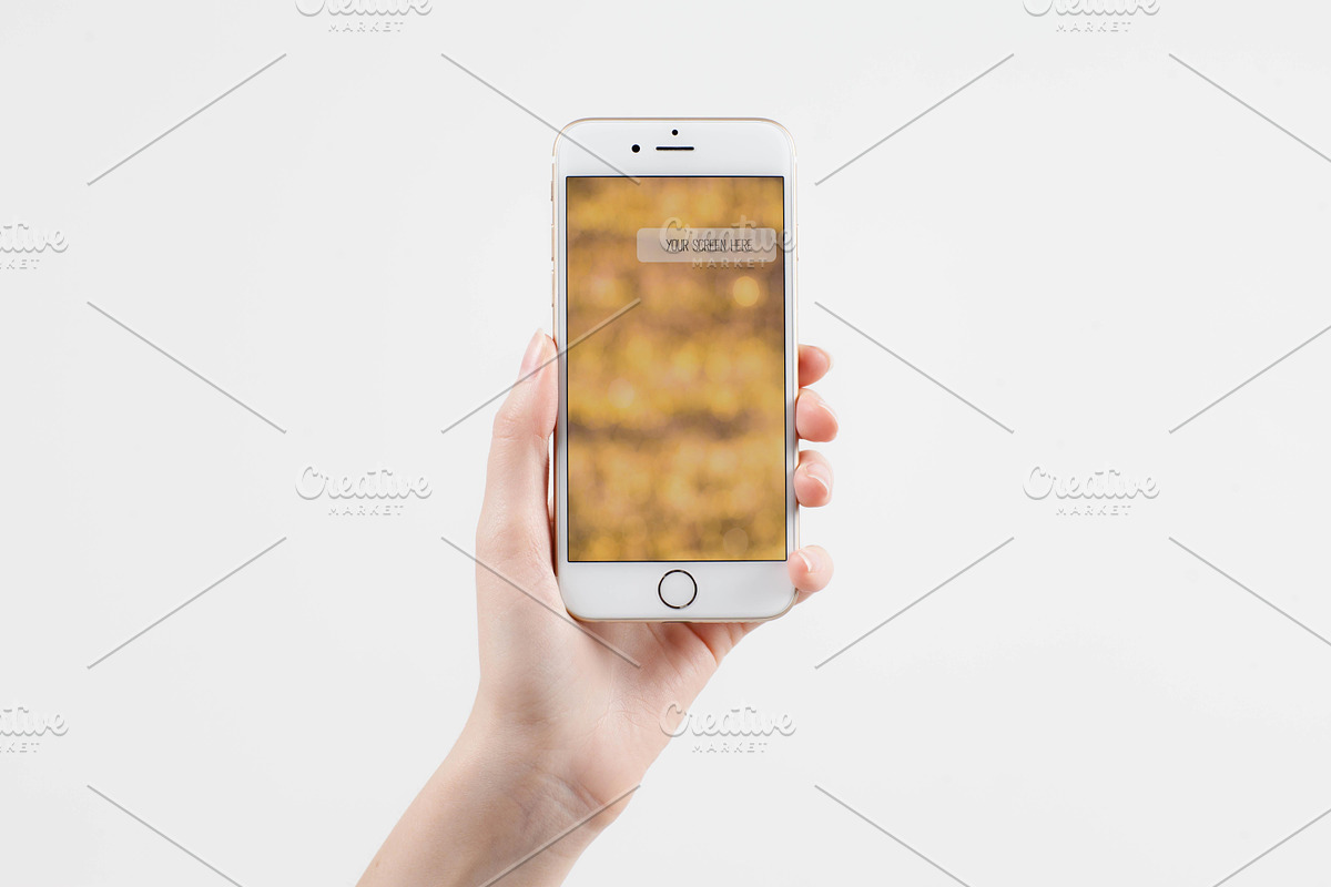 Female hand holding Iphone in Mobile & Web Mockups - product preview 8