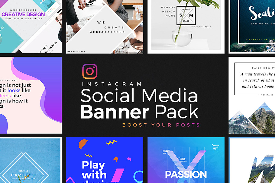Instagram Social Media Banner Kit