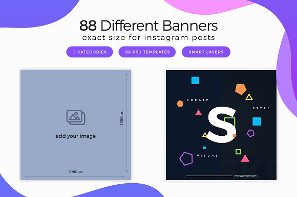 Instagram Social Media Banner Kit in Instagram Templates - product preview 1