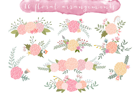 Floral arrangements, set1 in Illustrations - product preview 1