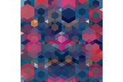 Vector Colorful Hexagon Pattern