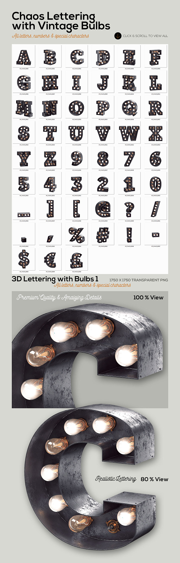 3 Light Bulbs 3D Letterings in Graphics - product preview 9