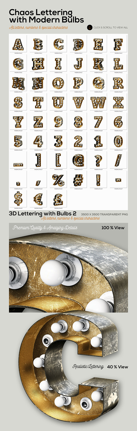3 Light Bulbs 3D Letterings in Graphics - product preview 10