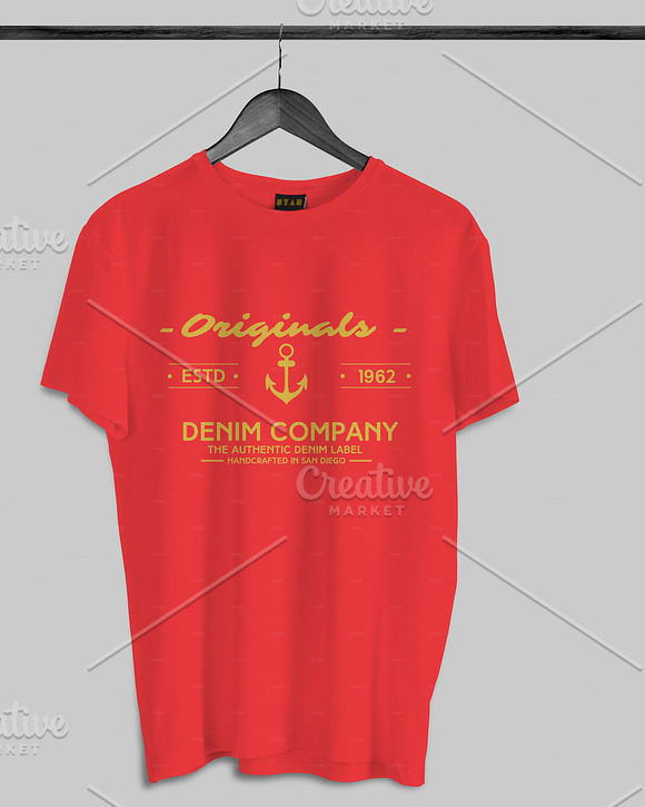 4 Realistic Mockup Tshirt Wit Hanger in Product Mockups - product preview 1