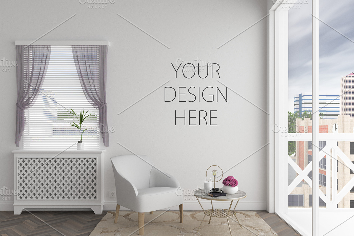 Blank wall mockup bundle in Print Mockups - product preview 8