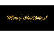 Gold Merry Christmas Card. 4 colors