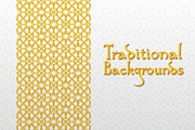 Set of traditional backgrounds