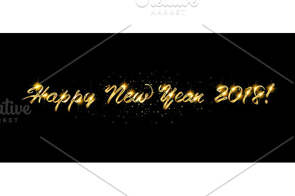 Happy New Year 2018. 4 Cards in Graphics - product preview 1