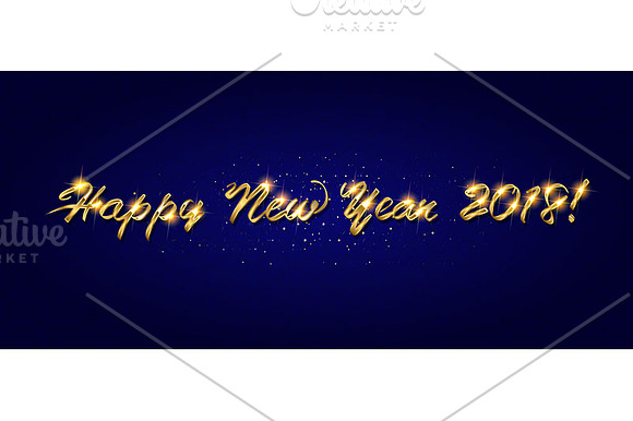 Happy New Year 2018. 4 Cards in Graphics - product preview 3