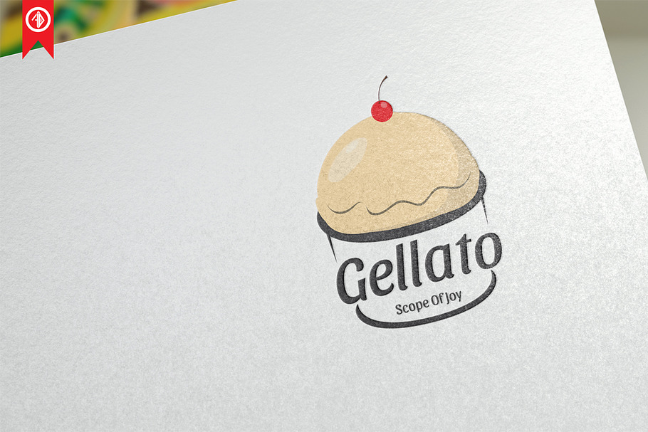 Gellato Ice Cream Logo Template