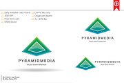 Abstract Pyramid Media Logo Template