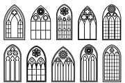 Gothic Window Silhouettes