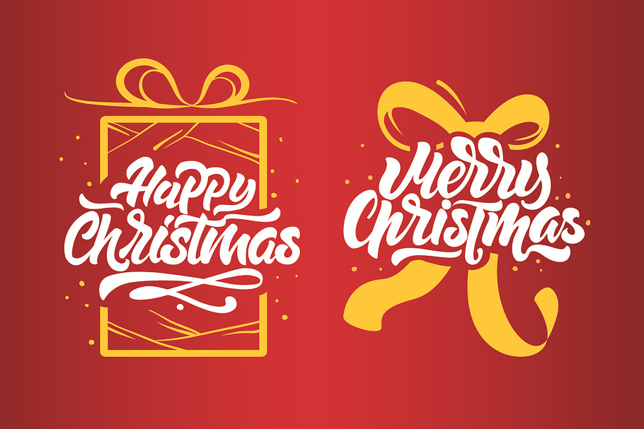 Christmas lettering set in Illustrations - product preview 8