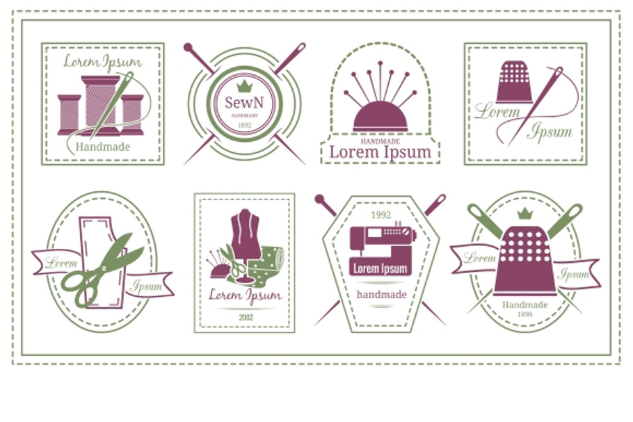 Retro Tailor Labels in Icons - product preview 8