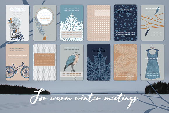 Winter Business Cards in Business Card Templates - product preview 1
