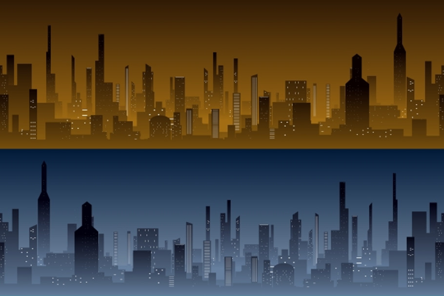 Cityscape backgrounds in Illustrations - product preview 8