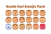 Numb Owl Emojis Pack