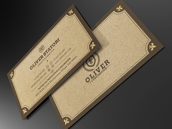 Kraft Paper Business Card Bundle in Business Card Templates - product preview 7