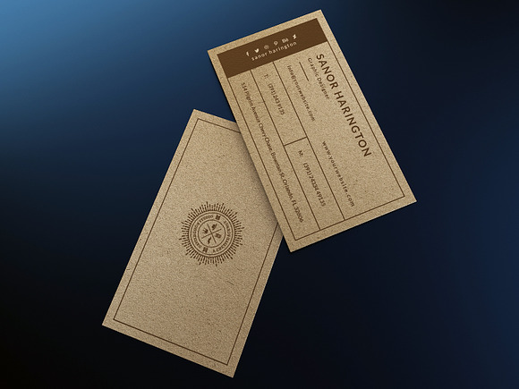 Kraft Paper Business Card Bundle in Business Card Templates - product preview 9