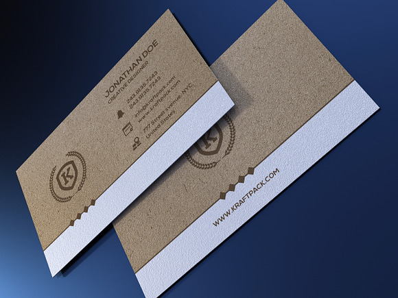 Kraft Paper Business Card Bundle in Business Card Templates - product preview 10