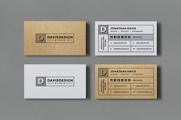 Kraft Paper Business Card Bundle in Business Card Templates - product preview 11