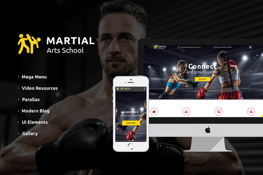 Martial Arts School Website Template in HTML/CSS Themes - product preview 8