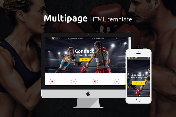 Martial Arts School Website Template in HTML/CSS Themes - product preview 2