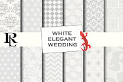 White digital paper - wedding