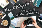 Travel Blog Photo+Handlettering Set