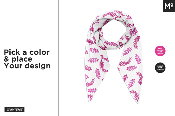2 Types Oblong Scarfs Mock-ups in Product Mockups - product preview 3